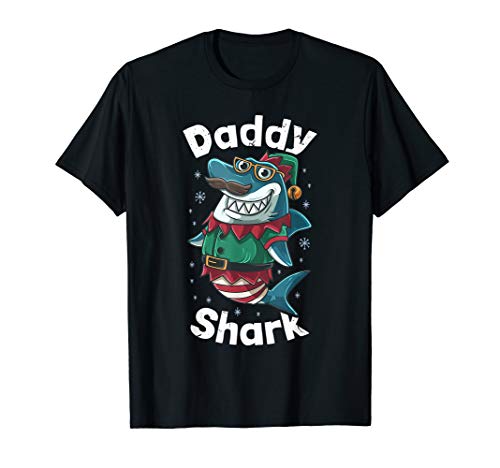 Matching Daddy Shark Christmas Stocking Stuffer Gift For Men T-Shirt