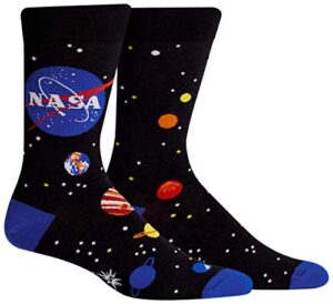 sock it to me men’s crew nasa space solar system socks