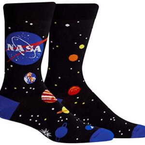 Sock It To Me Men's Crew NASA Space Solar System Socks