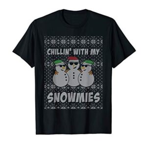 Snowman Funny Snow Pun Ugly Christmas T-Shirt