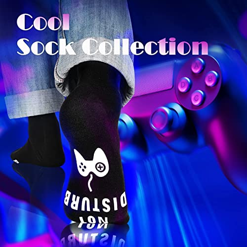 Funny Gaming Socks and LED Magnetic Tool - Stocking Stuffers Gifts for Men Women Teenage