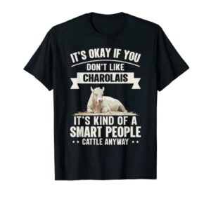 smart people cattle farmer – cow breed charolais t-shirt