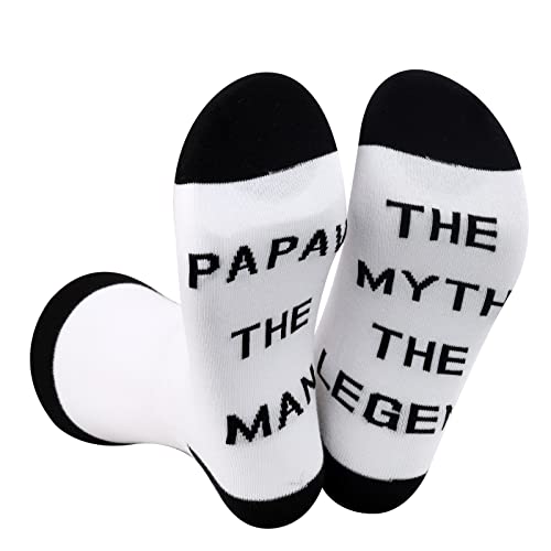 WZMPA Papaw The Man The Myth The Legend Novelty Socks Grandpa Birthday Father' s Day Gift Grandfather Socks Merchandise (Papaw The Man)