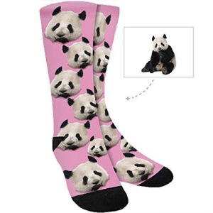 Kervaky Custom Socks with Face Dog Socks, Your Photo on Personalized Socks with Picture for Men Women