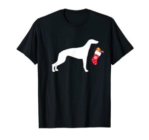 greyhound christmas stocking stuffer dog t-shirt
