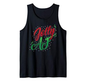 funny christmas gift – stocking stuffer – jolly af tank top
