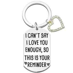 valentine’s day gift for women for boyfriend girlfriend adults christmas gifts for husband wife couples i love you more keychain cute gifts from husband him wife her presents