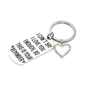 Valentine's Day Gift for Women for Boyfriend Girlfriend Adults Christmas Gifts for Husband Wife Couples I Love You More Keychain Cute Gifts from Husband Him Wife Her Presents