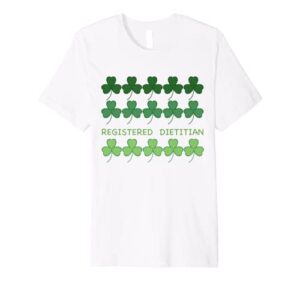 st patricks day registered dietitian premium t-shirt