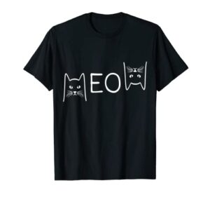 meow cat shirt meow kitty funny cats mom and cat dad t-shirt