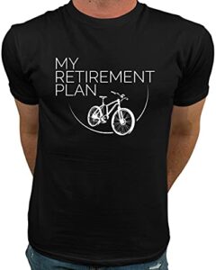 market trendz my retirement plan cycling funny bike rider retirement gift bicycle white on black xl