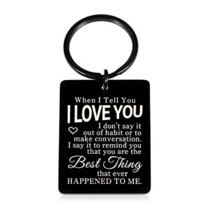 valentines day gifts for her him keychain boyfriend gifts from girlfriend husband christmas stocking stuffer men birthday present from wife wedding anniversary i love you couple fiance lesbian gay gag