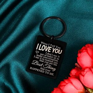 Valentines Day Gifts for Her Him Keychain Boyfriend Gifts from Girlfriend Husband Christmas Stocking Stuffer Men Birthday Present from Wife Wedding Anniversary I Love You Couple Fiance Lesbian Gay Gag