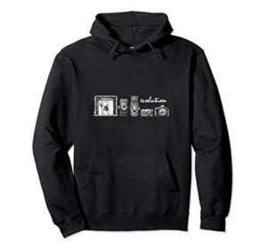 vintage evolution of the camera photography novelty pullover hoodie