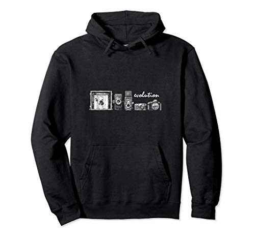 Vintage Evolution of the Camera Photography Novelty Pullover Hoodie