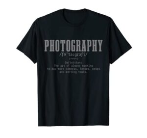 photography definition dictionary camera funny photographer t-shirt
