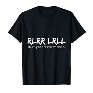 Paradiddle tshirt - It rhymes with riddle - drummer gifts