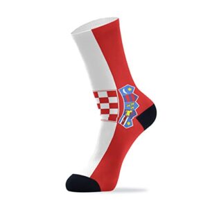 croatia flag crew socks for men and women 1 pair