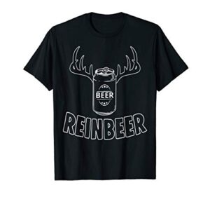 christmas reindeer beer funny t-shirt
