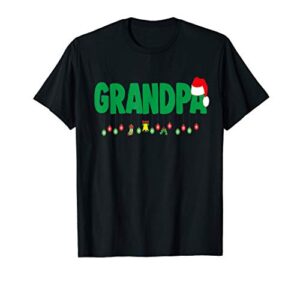 mens christmas grandpa santa matching family t-shirt