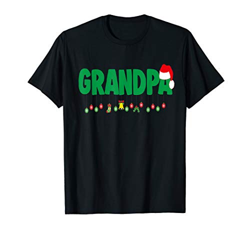 Mens Christmas Grandpa Santa Matching Family T-Shirt