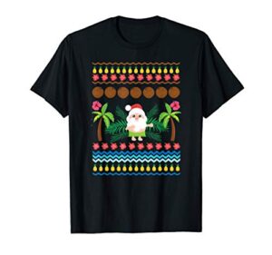 hawaiian christmas hawaii funny ugly t-shirt