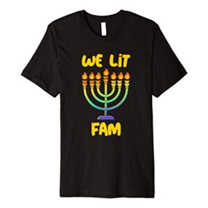 Hanukkah Gift Stocking Stuffers - Hebrew Israelites Menorah Premium T-Shirt