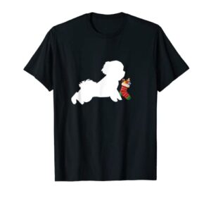 bichon frise christmas stocking stuffer dog t-shirt