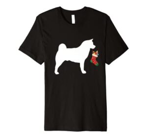 akita christmas stocking stuffer dog premium t-shirt