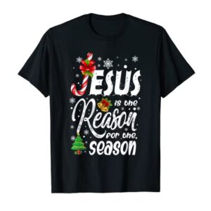 Christian Jesus The Reason Christmas Stocking Stuffer T-Shirt