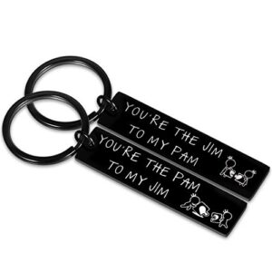 office couple gift idea valentine gifts for him boyfriend from girlfriend the office tv show couple gifts 2 pcs keychain the office gifts for men women him her christmas new year the office lover gift