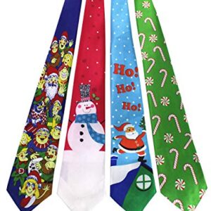 JEMYGINS Original 4PCS One-off Christmas Tie Mens and boys Necktie for Festival (7)