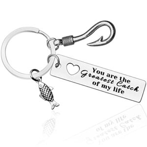 father’s day gift fishing keychain gift for dad husband boyfriend grandpa fisherman anniversary valentines gifts christmas birthday gifts for men