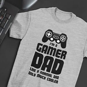 Gamer Dad Shirt Fathers Day Gaming Gifts for Men I Paused My Game T-Shirts Medium Gray