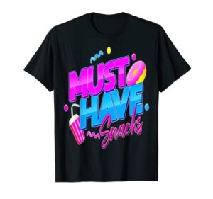 must have snacks funny food lover cute donut t-shirt