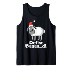 define bad sheep lover farmer christmas stocking stuffer tank top