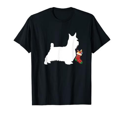 Silky Terrier Christmas Stocking Stuffer Dog T-Shirt