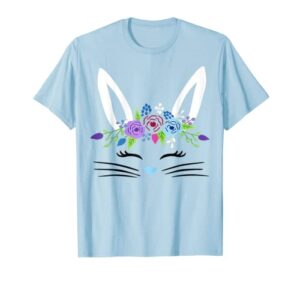 girls women team bunny face gift easter basket stuffer t-shirt