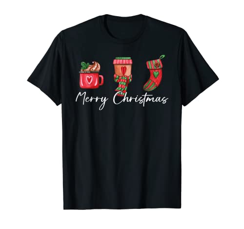 Merry Christmas Drink Hot Chocolate Stocking Stuffer Pajamas T-Shirt