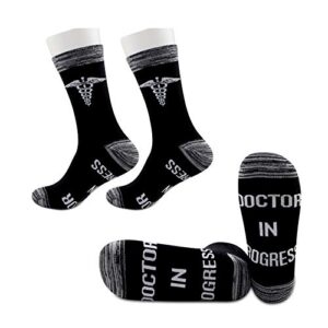 jxgzso 2 pairs doctor socks doctor appreciation gift doctor in progress socks medical school graduation gift (doctor in progress)