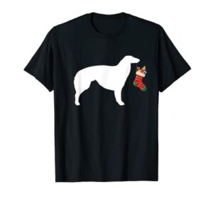 borzoi christmas stocking stuffer dog t-shirt