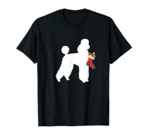 poodle christmas stocking stuffer dog t-shirt