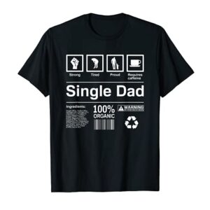 Mens Single Dad Contents T-Shirt Gift