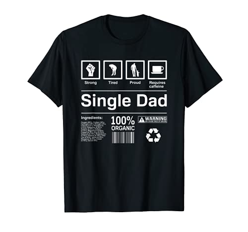 Mens Single Dad Contents T-Shirt Gift