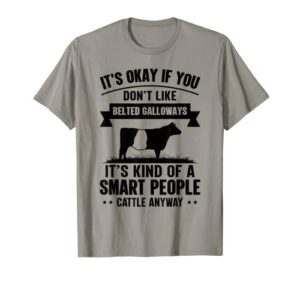 smart people cattle farmer – cow breed belted galloways t-shirt