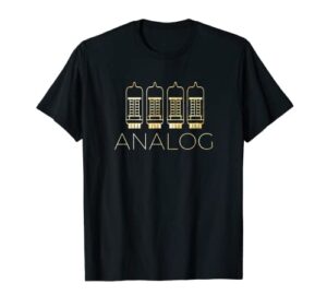 retro style audiophile, analog tube amp music gifts t-shirt