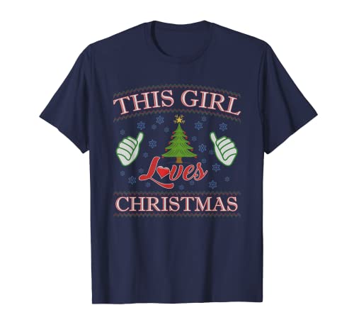 This Girl Loves Christmas Funny Christmas T-Shirt