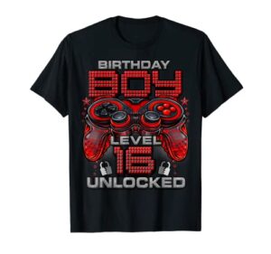 level 16 unlocked awesome since 2007 16th birthday gaming t-shirt