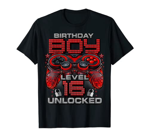 Level 16 Unlocked Awesome Since 2007 16th Birthday Gaming T-Shirt