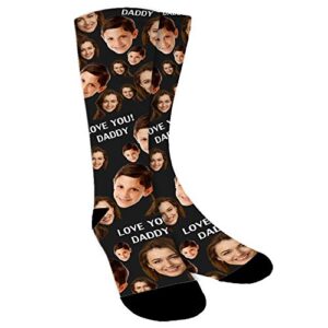 custom face socks,personalized photo socks,upload family face on socks for men,women